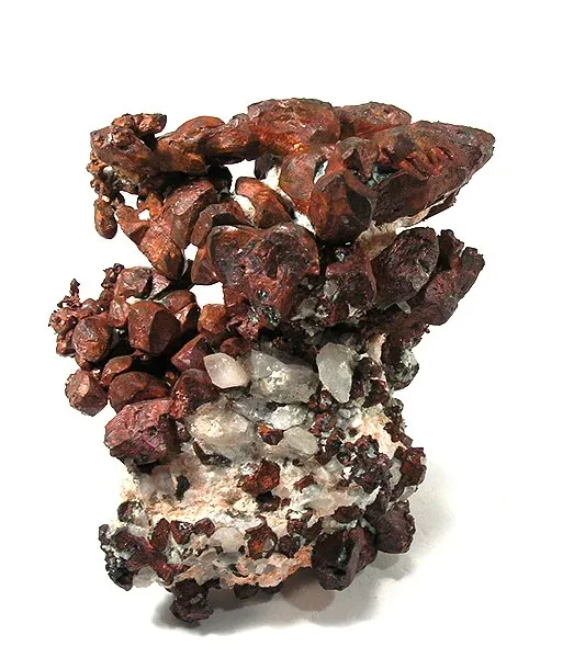 Photo: Robert M. Lavinsky, CC BY-SA 3.0 Quartz with native copper, Keweenaw Peninsula
