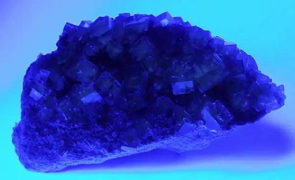 Fluorite with calcite, Newport Quarry, Monroe County