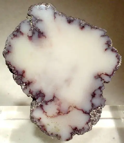 Polished datolite nodule, Keweenaw County
