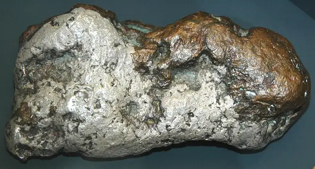 Copper-silver half-breed, Keweenaw Peninsula, museum display
